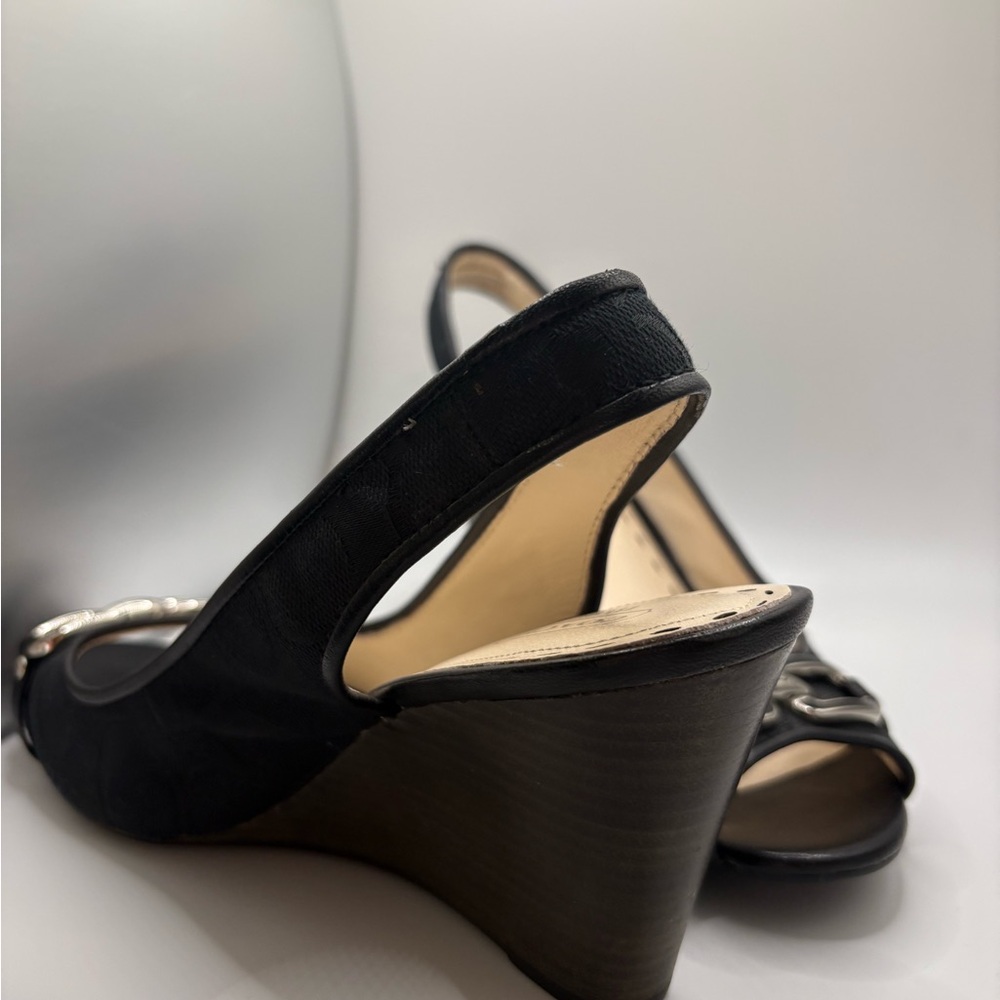 Coach Black Wedge Heels - Picture 3 of 3